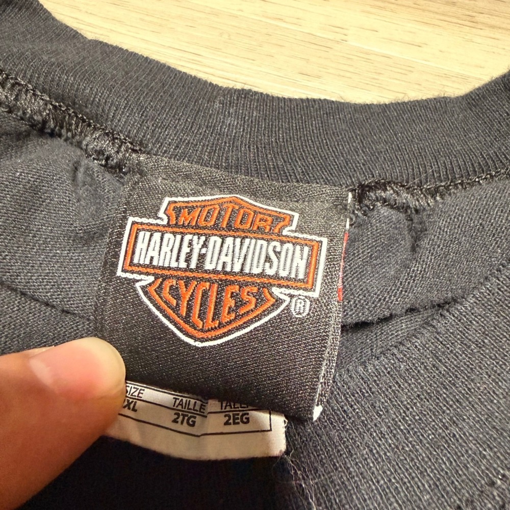 Harley-Davidson Muscle Tee‎ Mens 2XL Black Golden Isles Brunswick Georgia Biker - Picture 8 of 14